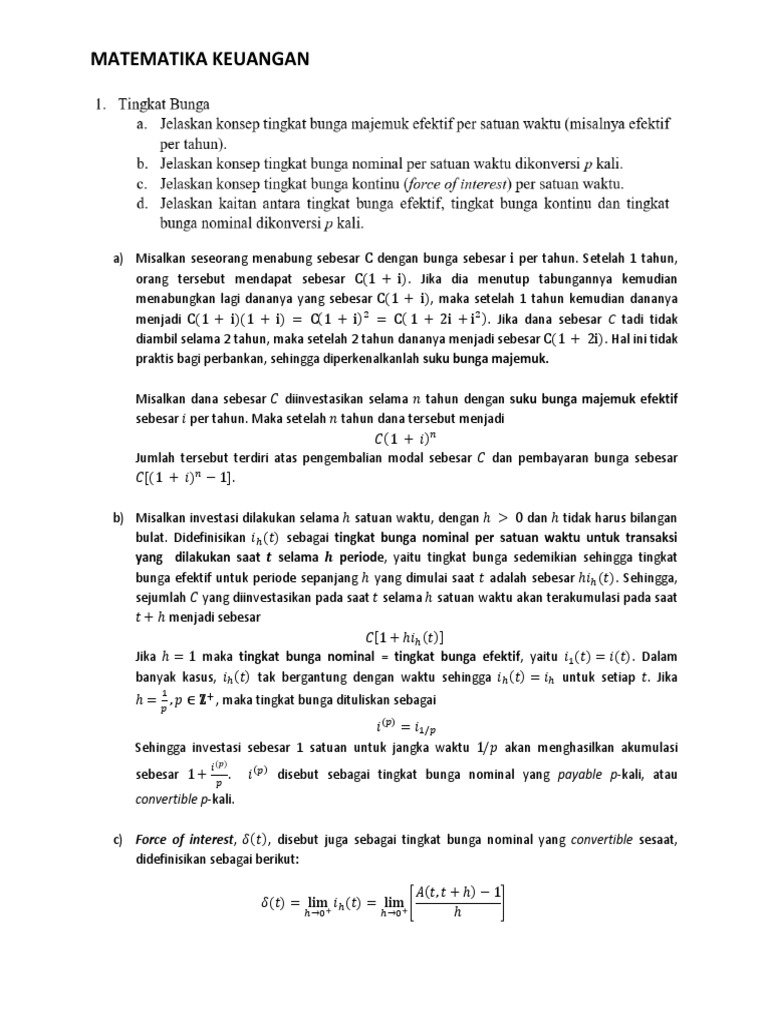 5a Jawaban Soal Ujian Komprehensif Aktuaria Matematika Keuangan Pdf