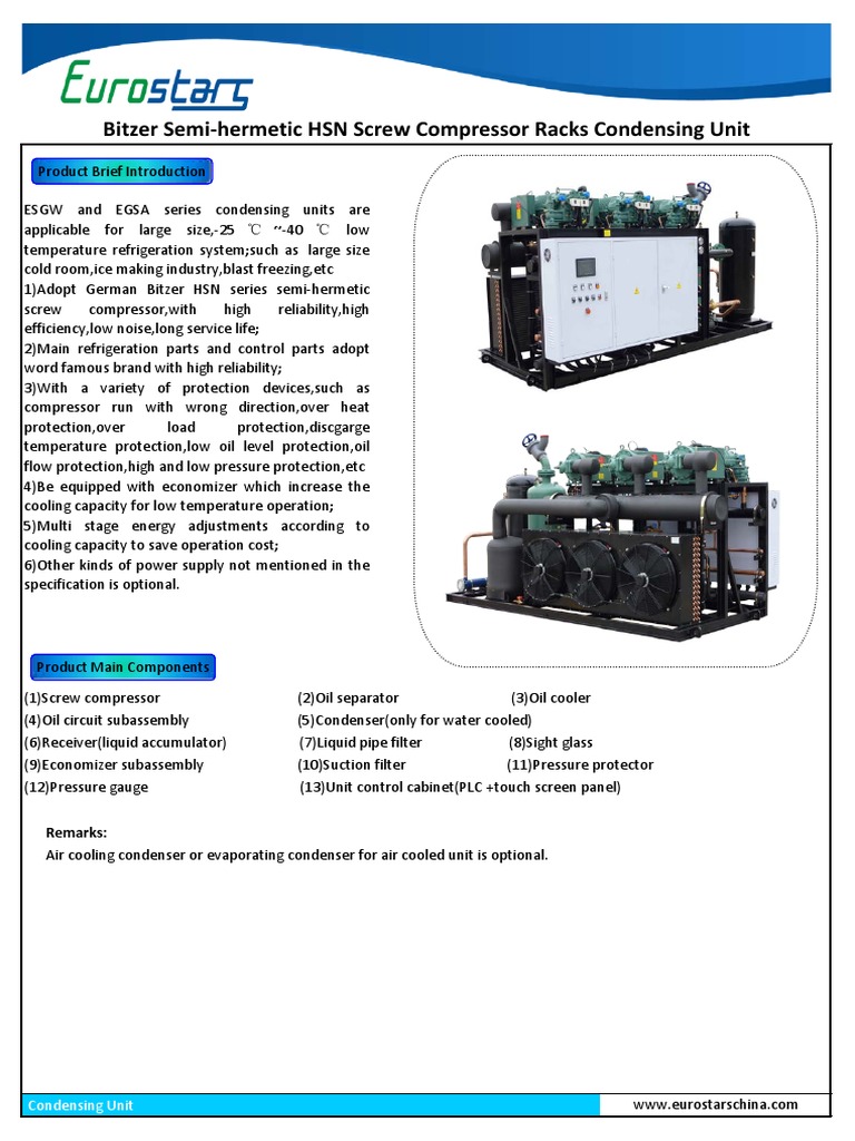 Fsite 1806190368 Datasheet Bitzer SemiHermetic HSN Screw