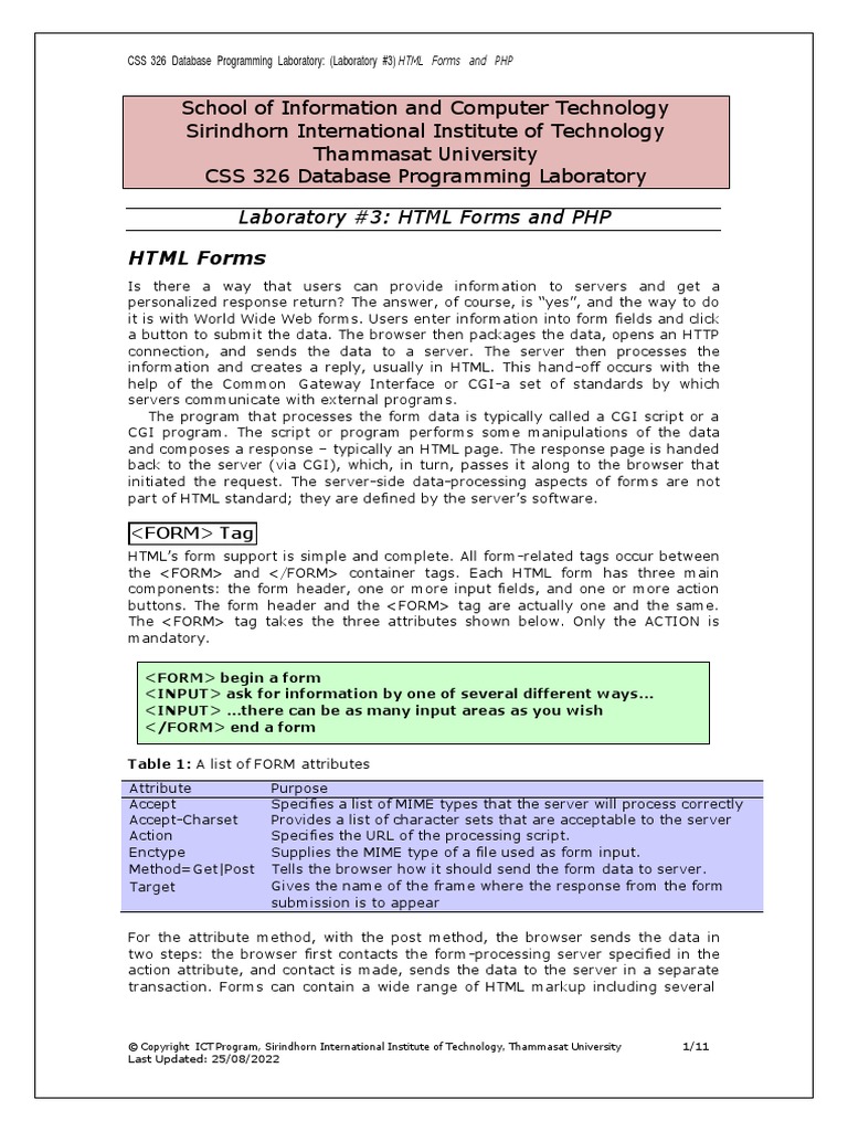 Lab Sheet 03 | PDF | Html Element | Cyberspace