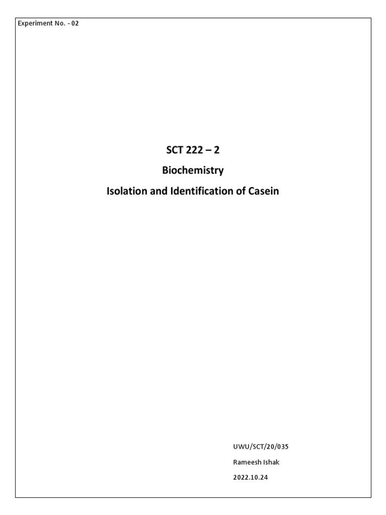 Proteins Lab Report PDF Precipitation (Chemistry) Filtration