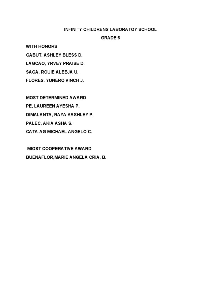Grade 5 Awards Pdf