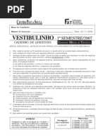 Prova Vestibulinho ETE - tema água