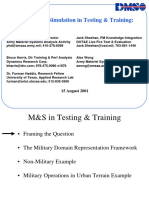 Modeling and Simulation in Testing & Training
