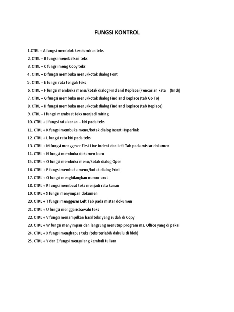 Fungsi Kontrol | PDF