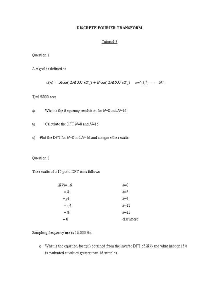 DFT Analysis and Calculations Tutorial | PDF