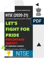 Percentage (Ntse) (Mat) (RHPS) (As) 2020-21