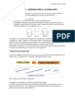 Bloque I - Introduccion A La Fisiologia