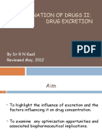 Drug Excretion Factors and Mechanisms