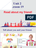 Learn about friends in Unit 2 Lesson 19