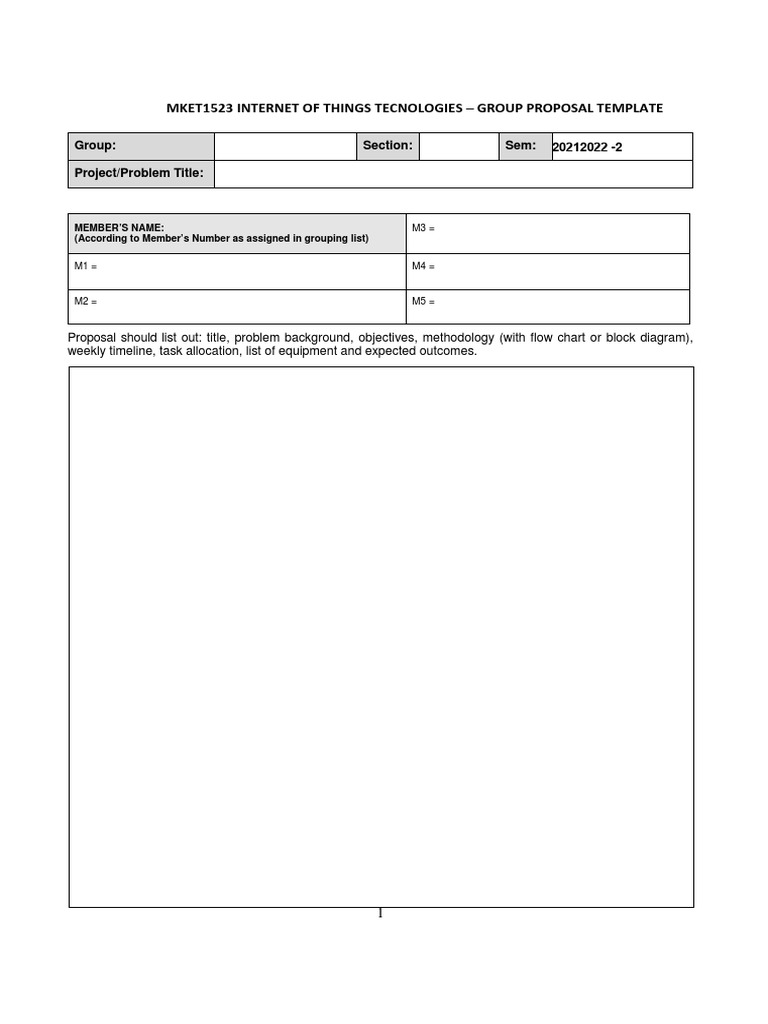 Group Proposal Template | PDF