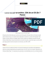 Cómo Extraer Un Archivo .CDA de Un CD (En 7 Pasos)