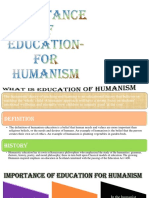 Importance of Education For Humanism
