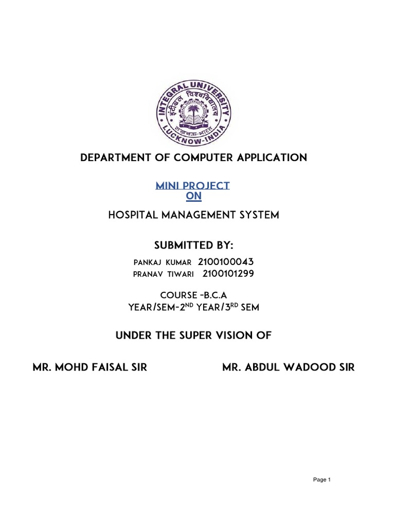 Hospital Management System | PDF