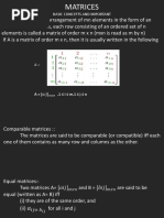 Matrices Basic Concepts