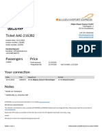 Airport Express ticket receipt and invoice