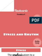 Fonética II Flashcards on Stress and Rhythm