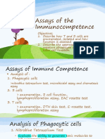 Assays of The Immunocompetence