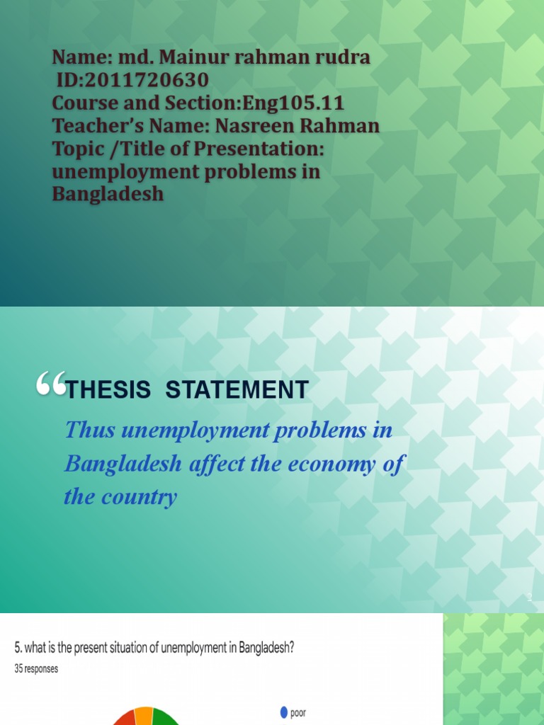Solutions to Unemployment in Bangladesh | PDF | Career & Growth