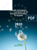 Estudio Del Impacto Macroeconomico de Las Energias Renovables en Espana 2020