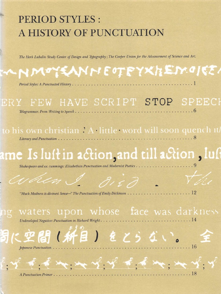 LUPTON, E - Period Styles - A Brief History of Punctuation | PDF