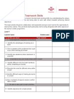 Teamwork Tracking Sheet