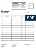Material Requsition Form