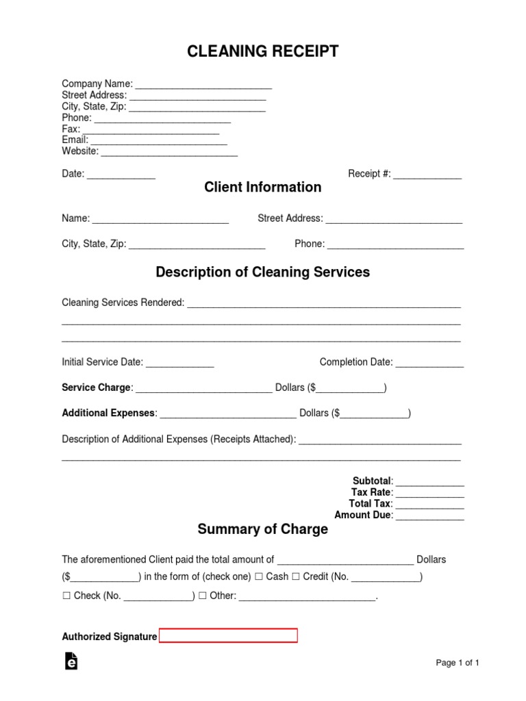 Cash Receipt For Services Rendered Receipt For Services