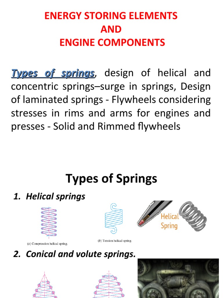 Unit IV Energy Storing Elements and Engine Components | PDF | Stress ...