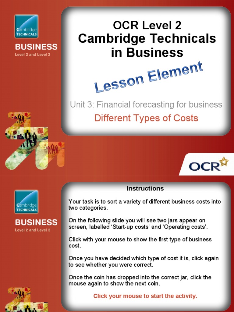 Distinguishing Between StartUp and Operating Costs for Effective