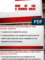 Overview of Public Service Rules and Institutional Framework