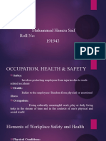 Lesson 32: Occupation, Health and Safety