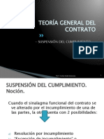 SUSPENSIÓN DEL CUMPLIMIENTO Contratos Parte General