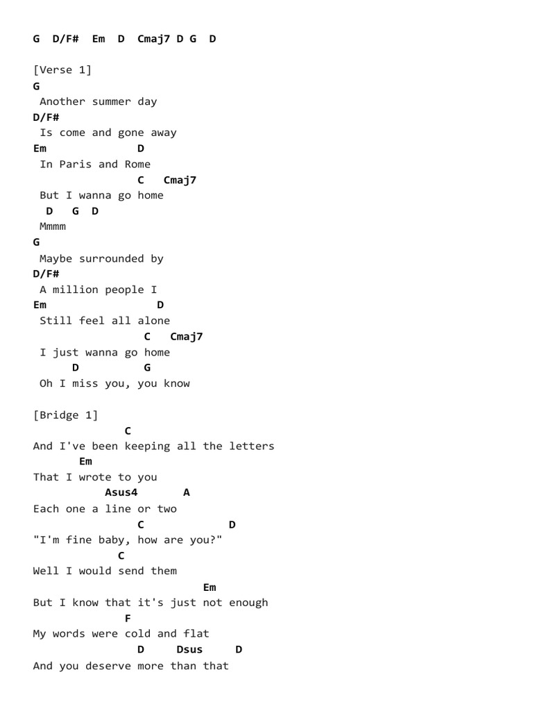 HOME CHORDS by Michael Bublé PDF