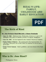 Rizals Life Family Childhood and Early Education