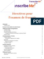 Directives Pour L'examen de Français