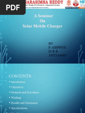 Solar Mobile Charger Ppt