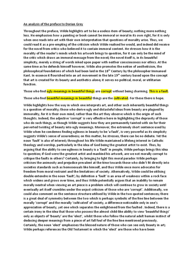 Art's Morality: Wilde's Aesthetic Defense | PDF | Beauty | Morality