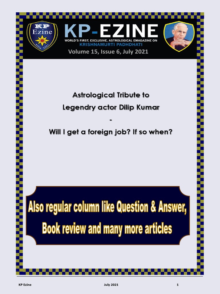 KP Astrology Who Will Marry To Whom 2 PDF Planets In Astrology