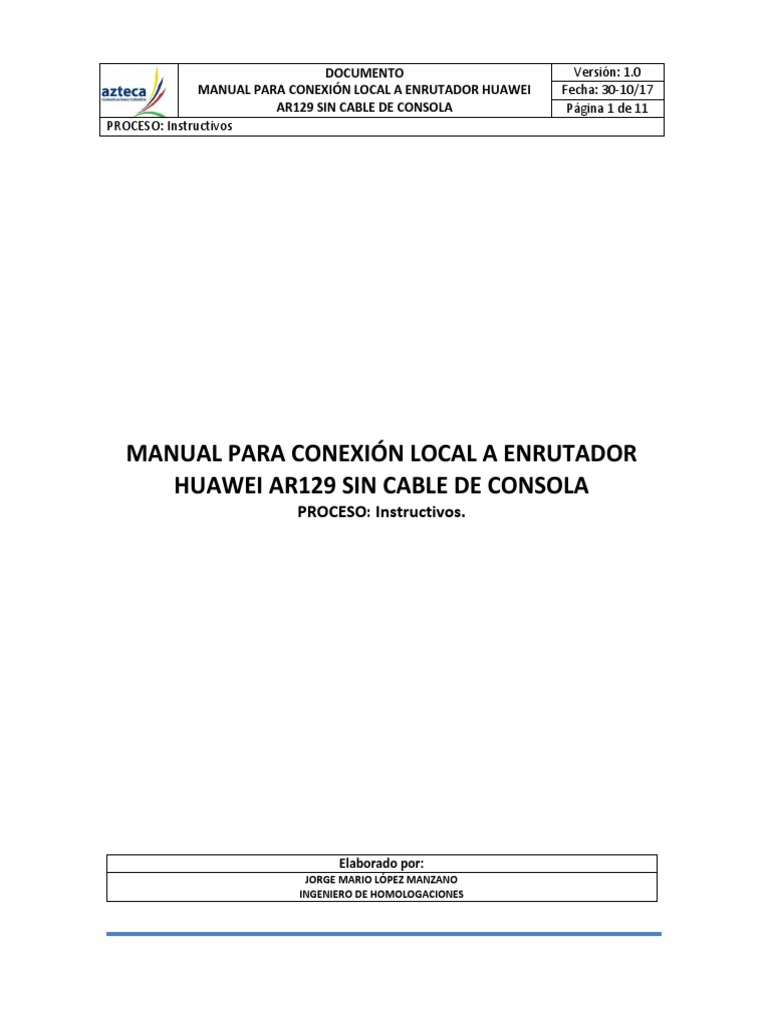 Man Huawei-AR129 Sin-Consola | PDF | Enrutador (Computación ...