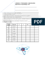 Examen de Ciencia y Tecnologia 1° - V Unidad 2022