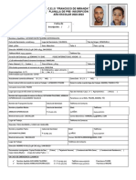 Planilla de Inscripcion Nuevo Ingreso 2022 Ceis Francisco de Miranda