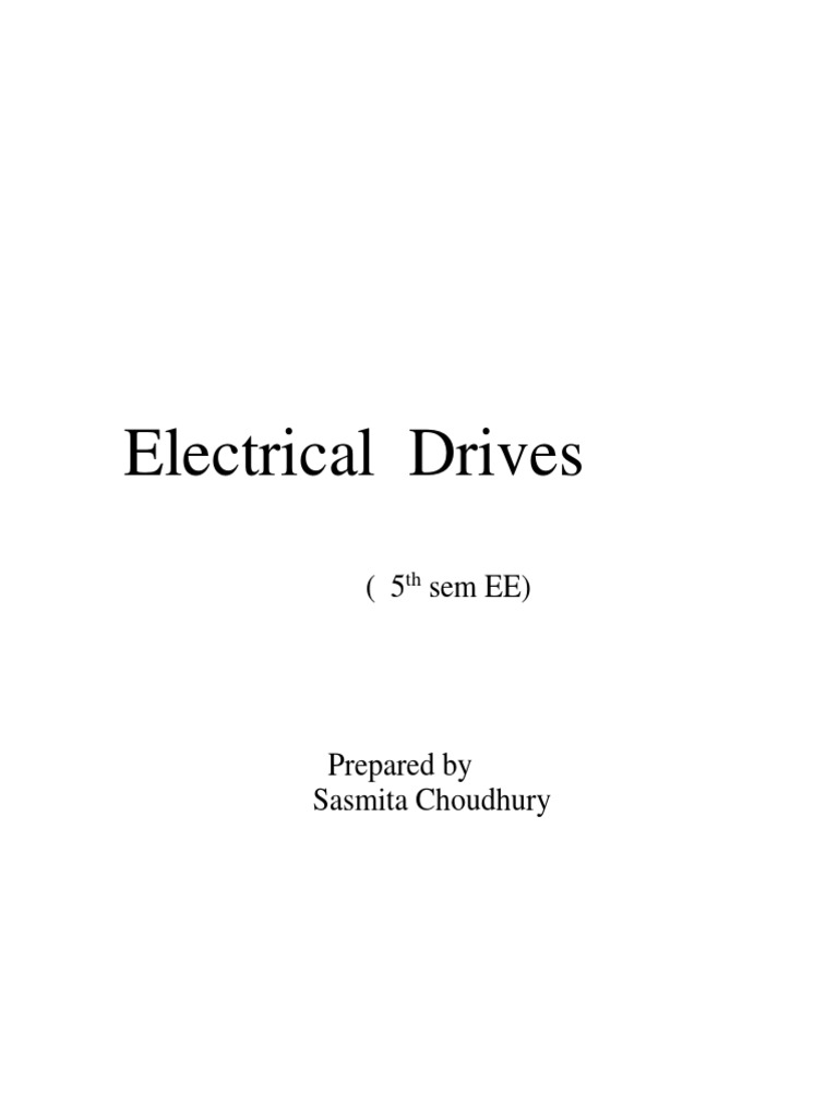 Electrical Drive Systems Overview | PDF | Electric Motor | Alternating ...