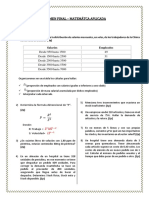 Examen Final - Matematica Aplicada