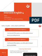 Intensive English 4: Week 2 Online Session 2 Unit 2: Couples - Unit 3: Sport and Fitness