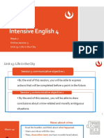 Intensive English 4: Week 7 Online Session 3 Unit 13: Life in The City