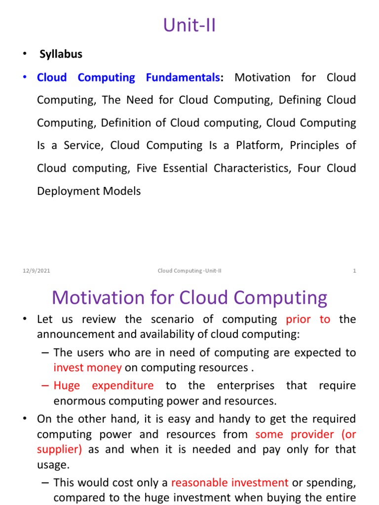 Cloud Computing Unit-2 | PDF | Cloud Computing | Platform As A Service