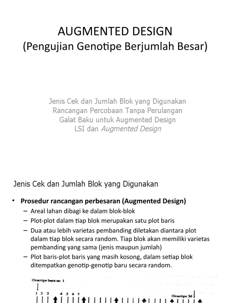 Rancangan Percobaan Augmented Design | PDF