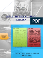 Kuliah 3 - Analisis Kesalahan Bahasa