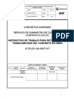 PDF K Cs 221 Qa Inst 022 Retemplado de Trabajabilidad Del Concreto Lanzado Shotcrete en Obra Sika Compress