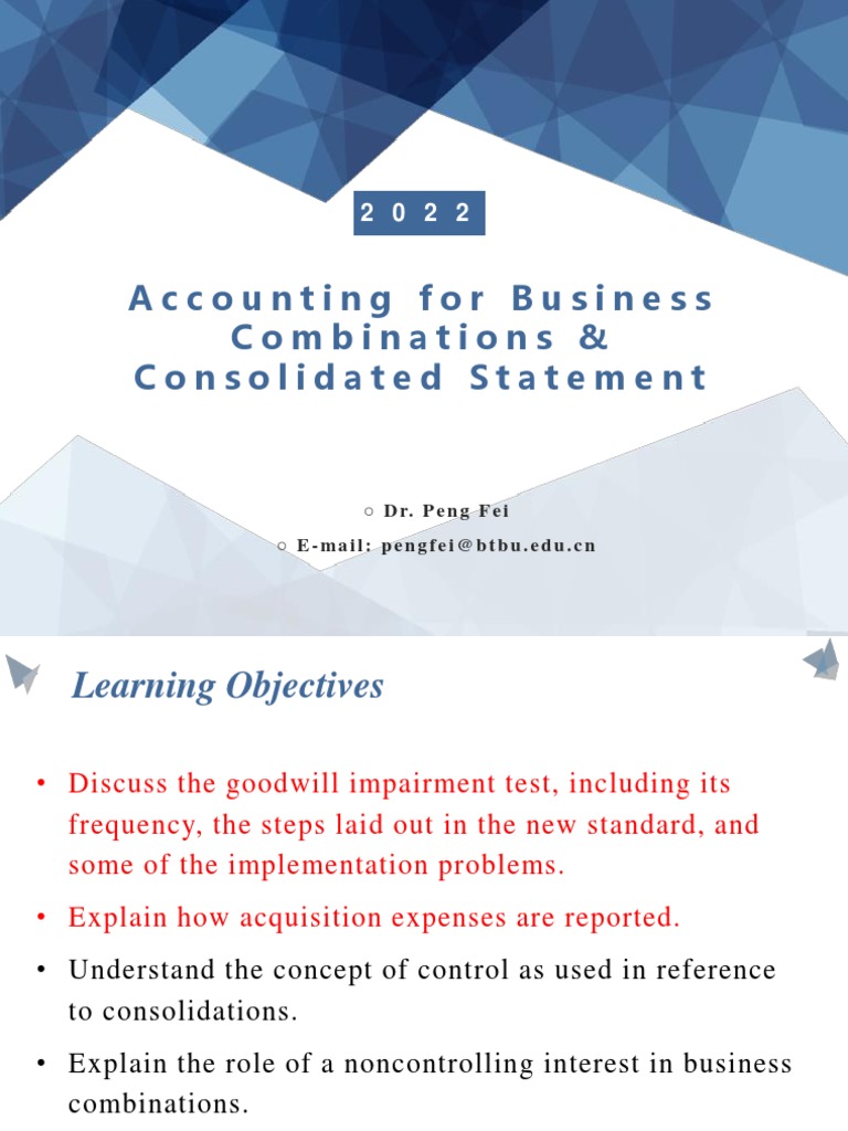 Seminar 10 Senior Accountant Consolidated Financial Statements PDF